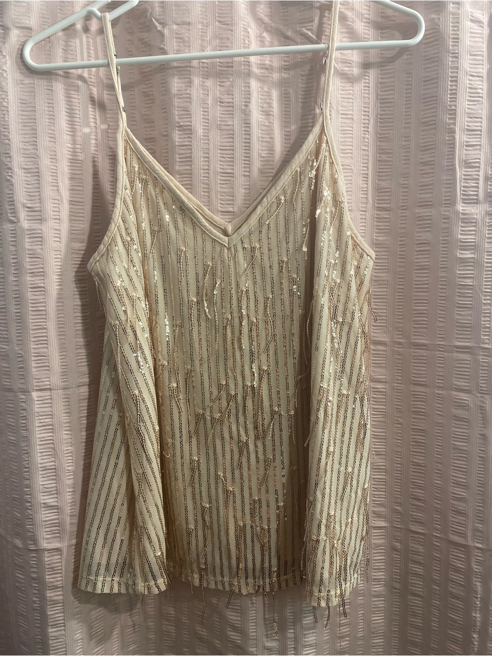 Maurices Gold Beaded Strappy Cami